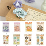 Maxbell Pack of 6PCS Paper Flowers for Card Making Scrapbooking Craft Project Art Embellishment Pink