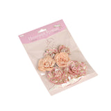 Maxbell Pack of 6PCS Paper Flowers for Card Making Scrapbooking Craft Project Art Embellishment Pink
