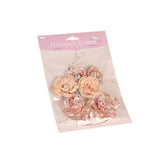 Maxbell Pack of 6PCS Paper Flowers for Card Making Scrapbooking Craft Project Art Embellishment Pink