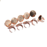 Maxbell 10 Pieces Adjustable DIY Blank Ring Bezel Base for 25mm Cabochon Rose Gold Brass Jewelry Findings Repair Design