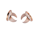 Maxbell 10 Pieces Adjustable DIY Blank Ring Bezel Base for 25mm Cabochon Rose Gold Brass Jewelry Findings Repair Design