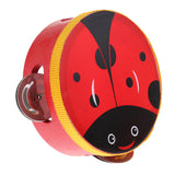 Maxbell 3 Pieces Red Wooden Cartoon Tambourine Musical Instruments Toys Gift for Kids Baby Toddl