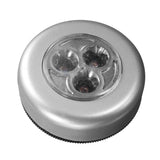 Maxbell Mini Round Adhesive Push/Tap LED Night Light Under Cupboard Cabinet Closet Lamp Battery Powered, 6.8x2.5cm