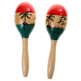 Maxbell 1 Pair Wooden Maracas Hand Percussion Set Children Musical Instrument Toys