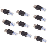 Maxbell 10 Pieces USB Female to Ethernet RJ45 Male Adapter Socket Network Connector