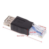 Maxbell 10 Pieces USB Female to Ethernet RJ45 Male Adapter Socket Network Connector