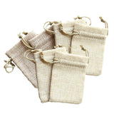 Maxbell 6pse Drawstring Burlap Bags - Jute Candy Pouches Wedding Favor for Present, Snacks, Jewelry, Souvenir, Travel, Celebration