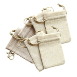 Maxbell 6pse Drawstring Burlap Bags - Jute Candy Pouches Wedding Favor for Present, Snacks, Jewelry, Souvenir, Travel, Celebration