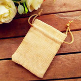 Maxbell 6pse Drawstring Burlap Bags - Jute Candy Pouches Wedding Favor for Present, Snacks, Jewelry, Souvenir, Travel, Celebration