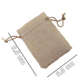 Maxbell 6pse Drawstring Burlap Bags - Jute Candy Pouches Wedding Favor for Present, Snacks, Jewelry, Souvenir, Travel, Celebration