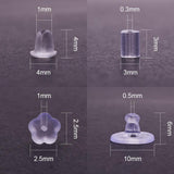 Maxbell 1666 Pieces Clear Plastic Rubber Silicone Bullet Clutch Earring Safety Backs Stoppers Tube Back Replacement for Fish Hook Earring Earring Studs
