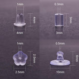 Maxbell 1666 Pieces Clear Plastic Rubber Silicone Bullet Clutch Earring Safety Backs Stoppers Tube Back Replacement for Fish Hook Earring Earring Studs