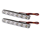 Maxbell High Quality 2Pcs 6LED DRL Head Lamp L shape Fog Light 12V Universal