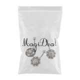 Maxbell 3Pcs Stainless Steel Belly Button Ring Navel Flower Dangle Women Piercing Jewelry