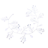 Maxbell Silver Pearls Beads Vine Headband Tiara Wedding Prom Bridal Hair Accessory