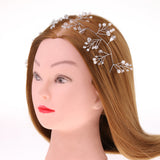 Maxbell Silver Pearls Beads Vine Headband Tiara Wedding Prom Bridal Hair Accessory