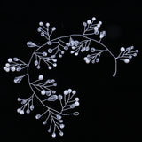 Maxbell Silver Pearls Beads Vine Headband Tiara Wedding Prom Bridal Hair Accessory