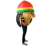 Maxbell Inflatable Jamaican Costume Halloween Masquerade Cosplay Party Fancy Dress Suit