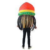Maxbell Inflatable Jamaican Costume Halloween Masquerade Cosplay Party Fancy Dress Suit