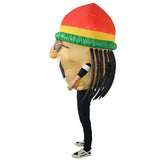 Maxbell Inflatable Jamaican Costume Halloween Masquerade Cosplay Party Fancy Dress Suit