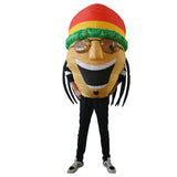 Maxbell Inflatable Jamaican Costume Halloween Masquerade Cosplay Party Fancy Dress Suit