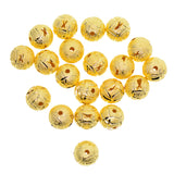 Maxbell 20Pcs 12mm Hollow Filigree Brass Round Loose Spacer Beads DIY Jewelry Making