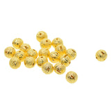 Maxbell 20Pcs 12mm Hollow Filigree Brass Round Loose Spacer Beads DIY Jewelry Making