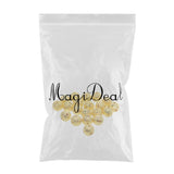 Maxbell 20Pcs 12mm Hollow Filigree Brass Round Loose Spacer Beads DIY Jewelry Making