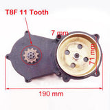 Maxbell Transmission Reduction Gearbox for 2 Stroke 47cc 49cc Engine Powered Pocket Dirt Bike, Mini Bike, Scooter -  T8F 11T