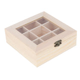 Maxbell Wooden Jewelry Case Necklace Bracelet Earrings Storage Box Jewelry Holder Pad for Home Stores Glass Cover