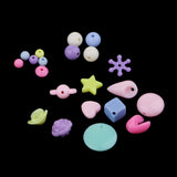 Maxbell 500 Pcs Mixed Colored Loose Spacer Beads For DIY Kids Children Jewelry Kits