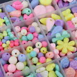 Maxbell 500 Pcs Mixed Colored Loose Spacer Beads For DIY Kids Children Jewelry Kits