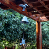 Maxbell Double Hummingbird Windchimes Garden Outdoor Hanging Bell Home Fengshui Decoration