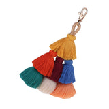 Maxbell Colorful Tassel Keychain for Women,Cute Boho Bag Charm Pendant Keyring Purse Handbag Decor