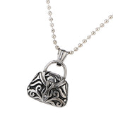 Maxbell Stainless Steel Purse Shape Perfume Bottle Necklace Essential Oil Necklace/Ashes Urn Pendant Necklace with Chain 75cm, A Perfect Gift for Women Men