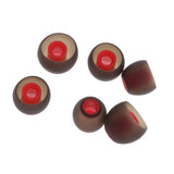 Maxbell 3.8mm Silicone In-Ear Earphone Covers Earbud Tips 3pairs Profession Protect Your Ears (Black Red)
