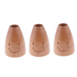 Maxbell Pack of 3 Cute Wooden Toothpick Holder Carving Toothpick Storage Container Jewellery Box