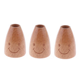 Maxbell Pack of 3 Cute Wooden Toothpick Holder Carving Toothpick Storage Container Jewellery Box