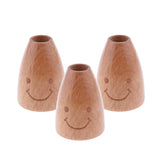 Maxbell Pack of 3 Cute Wooden Toothpick Holder Carving Toothpick Storage Container Jewellery Box