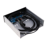 Maxbell 5.25'' Optic Front Panel USB Hub With Dual USB2.0 2Ports & HD AUDIO port 9Pin