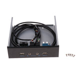 Maxbell 5.25'' Optic Front Panel USB Hub With Dual USB2.0 2Ports & HD AUDIO port 9Pin