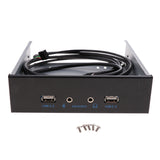 Maxbell 5.25'' Optic Front Panel USB Hub With Dual USB2.0 2Ports & HD AUDIO port 9Pin