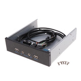 Maxbell 5.25'' Optic Front Panel USB Hub With Dual USB2.0 2Ports & HD AUDIO port 9Pin