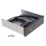 Maxbell 5.25'' Optic Front Panel USB Hub With Dual USB2.0 2Ports & HD AUDIO port 9Pin
