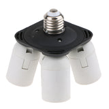 Maxbell 1 to 4 E27 Light Bulb Socket Splitter Adaptor Photography Lamp Base Holder - Which can Improve Imaging Brightness