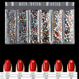 Maxbell Nail Art Rhinestones 3D Bling Glass Diamond Tips Beauty Decor Nails Charms