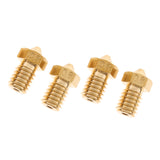 Maxbell 4Pcs 0.8mm 3D Printer Extruder Nozzle Printhead Brass Copper for 1.75mm Filament