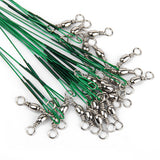 Maxbell 72Pcs Fishing Lure Trace Wire Leader Tackle  Snap Link Swivel 3 Sizes