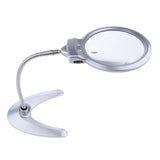 Maxbell 2X 5X Desktop Magnifying Glass with LED Light Dome Reading Aid for Small Fine Print, Photos, Bible, Crafts & Maps