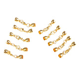 Maxbell 10 Pieces Copper Gold Bell Shape Leather Cord End Cap Tips for 5mm Cord with Lobster Clasps Jewelry Findings for DIY Bracelet Necklace